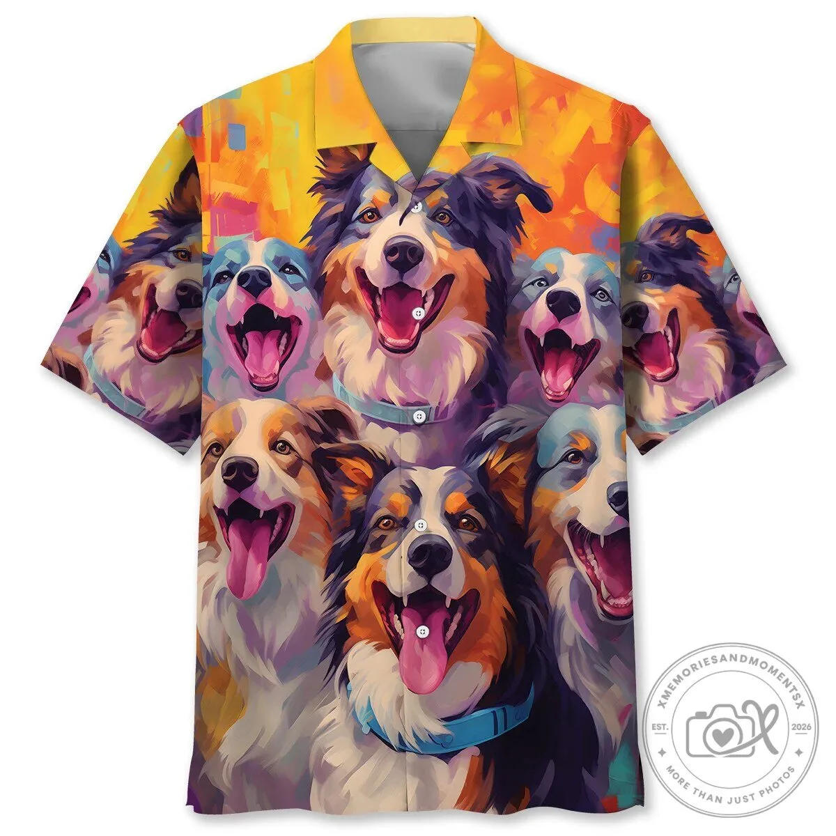 Happy Australian Shepherd Dog Lover Hawaiian Shirt