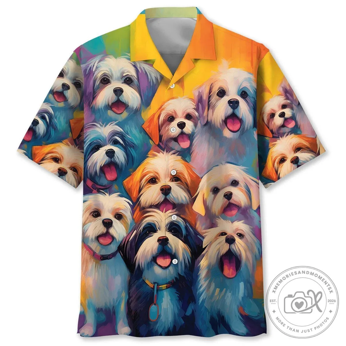 Happy Shih Tzu Dog Lover Colorful Hawaiian Shirt for Men and Women 1 Happy Shih Tzu Dog Lover Colorful Hawaiian Shirt for Men and Women
