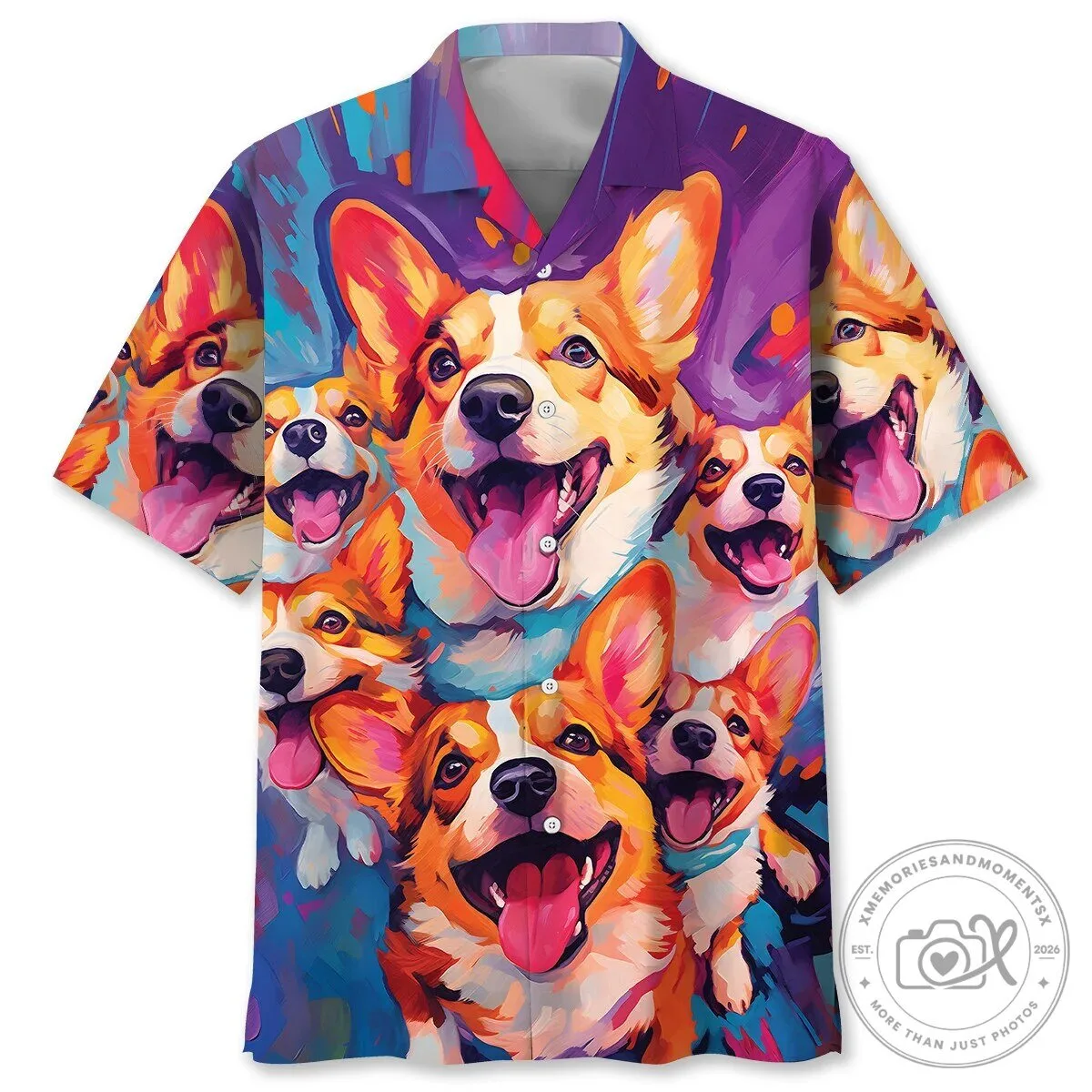 Happy Corgi Dog Breed Colorful Pet Lover Hawaiian Shirt 5 Happy Corgi Dog Breed Colorful Pet Lover Hawaiian Shirt