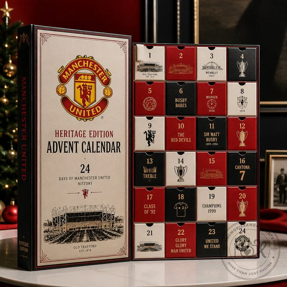 Manchester United Soccer Advent Calendar With Red Devils Heritage Collectibles