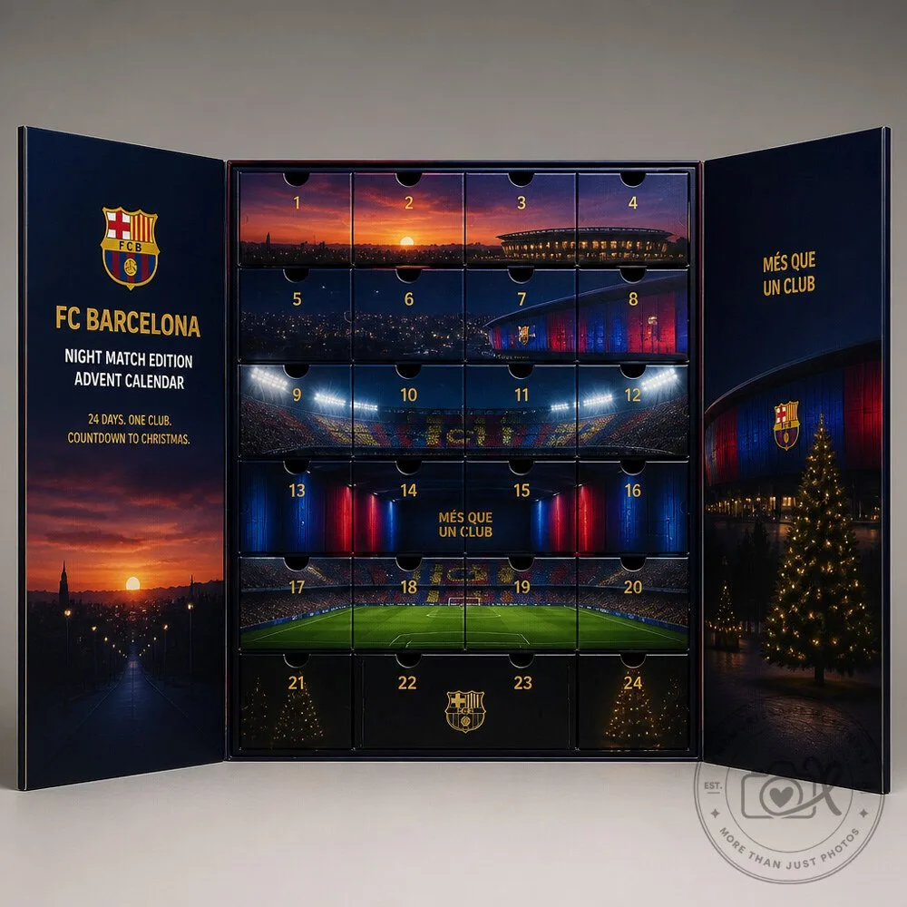 Barcelona Soccer Advent Calendar With Night Match Stadium Collectibles