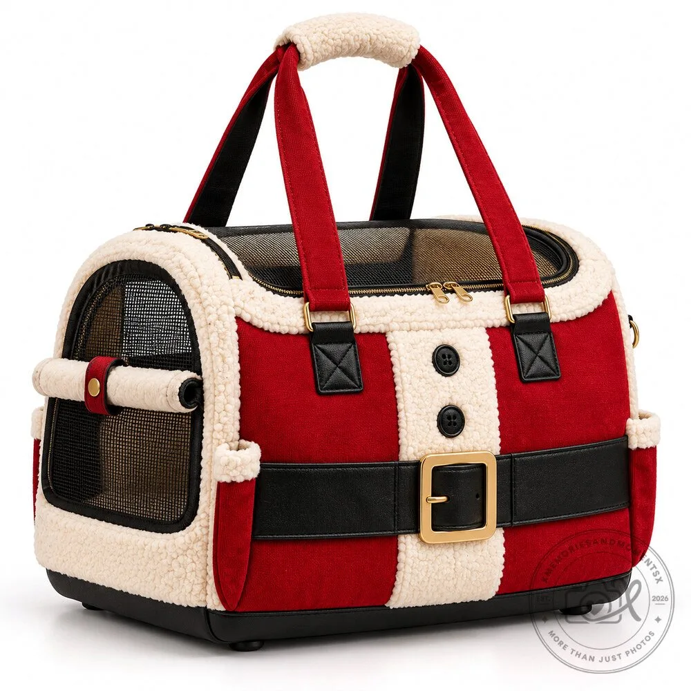 Limited Edition Santa Pet Carrier Tote Bag for Festive Travel Comfort