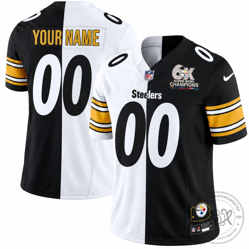 Pittsburgh Steelers 6x SBowl Split Edition Vapor Custom Jersey Limited Edition Pittsburgh Steelers 6x SBowl Split Edition Vapor Custom Jersey Limited Edition
