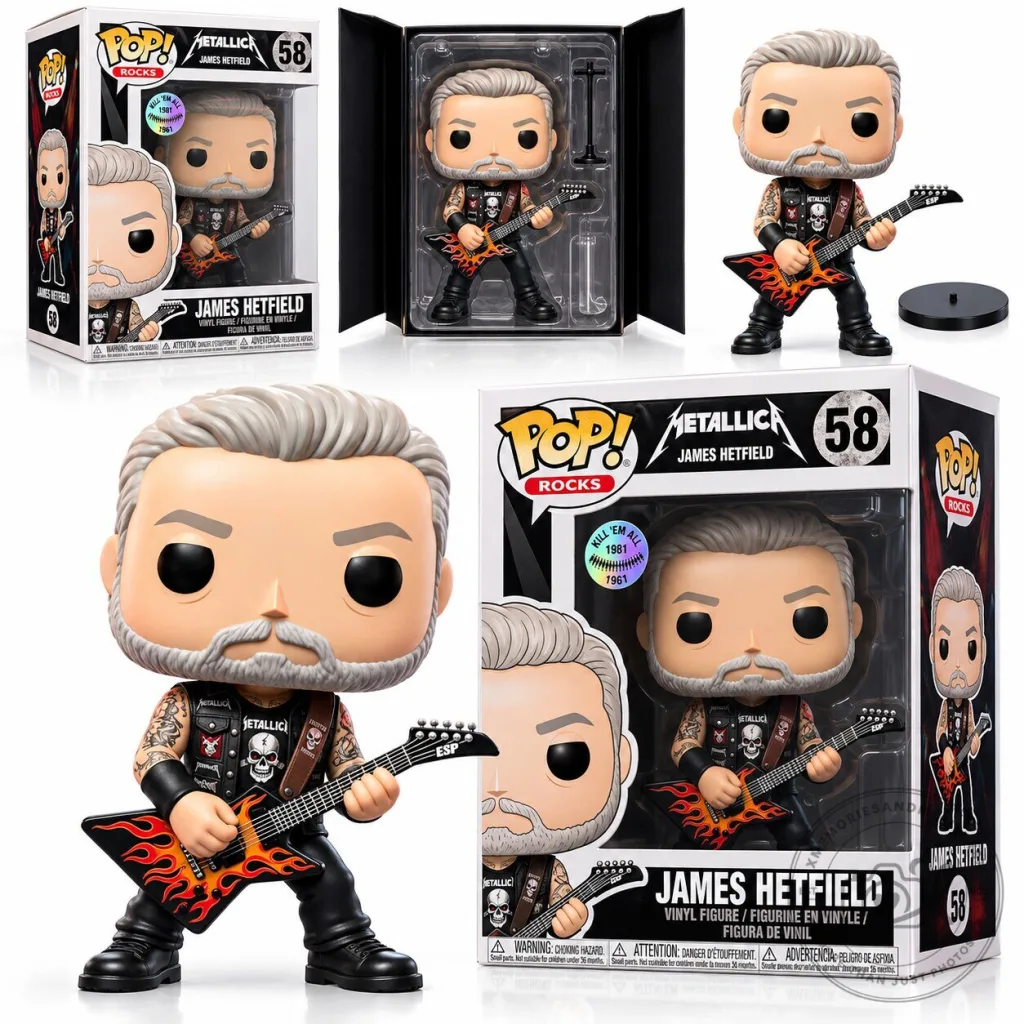 James Hetfield Metallica 45th Anniversary Funko Pop Figure Collective James Hetfield Metallica 45th Anniversary Funko Pop Figure Collective